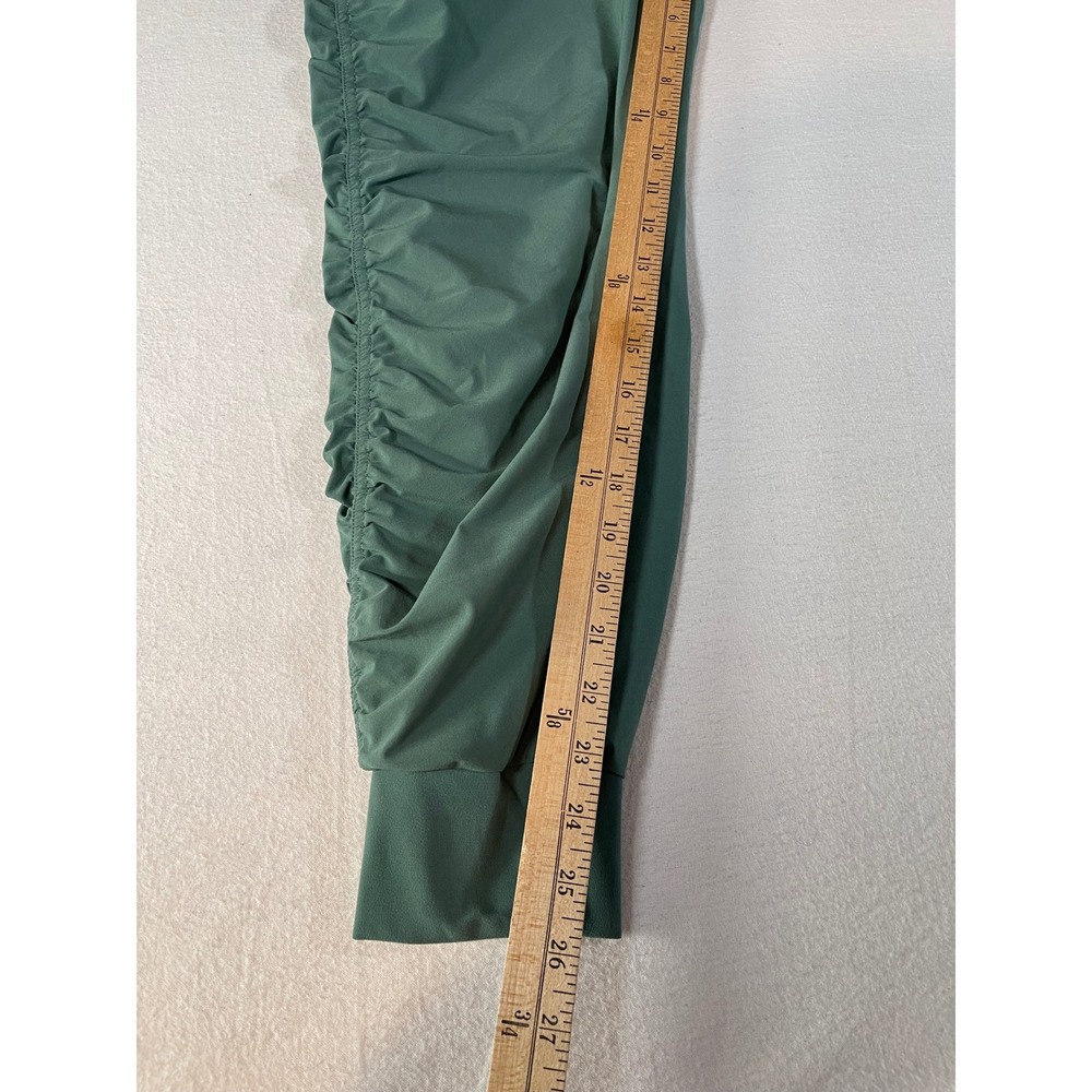 Athleta Attitude Lined Pants Green Ruched Jogger Trousers Size S - Picture 6 of 15